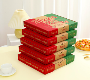 Boîte à pâtisserie en carton ondulé pliable, auto-érectible, recyclable et biodégradable, pour gâteaux et pizzas, impression personnalisable, adaptée aux aliments - Product Image 4