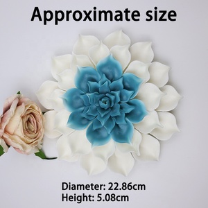 EOM maison <span class=keywords><strong>pour</strong></span> mur décoratif 3d art sculpture artisanat personnalisé <span class=keywords><strong>tombes</strong></span> décor bleu <span class=keywords><strong>céramique</strong></span> dahlias porcelaine <span class=keywords><strong>fleurs</strong></span> à la main - Product Image 6