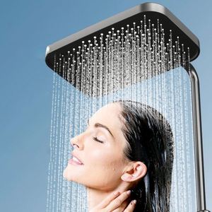 Nouvel ensemble de douche de luxe avec mitigeur de salle de bain chromé, clavier intelligent à touches piano et affichage de la température - Product Image 5