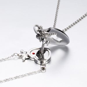 Ensemble de colliers pour couple en acier inoxydable, pendentif en forme de cadenas et de clé, pour un usage quotidien, cadeau - Product Image 4