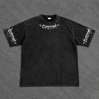 T-shirt Boxy Oversize Uni 270 g/m² à Épaules Tombantes pour Homme, Personnalisable, 100 % Coton, Imprimé, Effet Délavé, Design de Marque