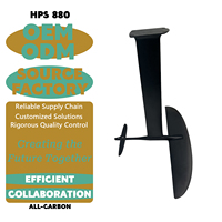 Axis HPS 880 Foil Wing en Fibre de Carbone et Aluminium pour la Planche à Voile, Contrôle Rapide pour la Carving, Performance Dynamique Unisexe pour le Surf