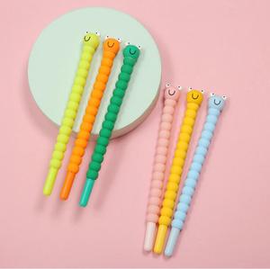 Bolígrafo de Gel con Diseño de Oruga de Tinta Azul, Secado Rápido, Silicona y Plástico, Diseño Neutral - Product Image 4