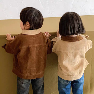 Veste en velours côtelé pour bébé et tout-petit, hiver, col contrasté, boutons sur le devant, poches sur la poitrine, manches longues, douce et chaude, <span class=keywords><strong>manteau</strong></span> pour enfants - Product Image 5