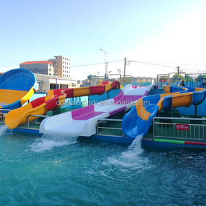 Parque acuático comercial Equipo Fábrica Precio al por mayor Piscina Fibra de vidrio Pequeño Boomerang Tobogán para la venta - Product Image 4