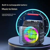 Haut-parleur portable léger à double microphone, éclairage RGB personnalisable, pour batterie 2000-3000mAh, puissance de sortie 10-20W
