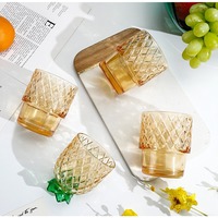 Verre à boire haut de gamme de style nordique, réutilisable, pour thé, jus, boisson, verre highball, design personnalisé, verrerie de table pour fête, vente en gros OEM
