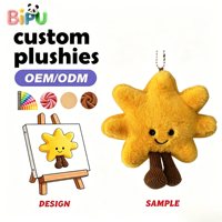 Porte-clés en peluche en gros d'usine, porte-clés en peluche tournesol tendance, jouet pendentif en peluche, porte-clés de voiture, cadeau d'anniversaire pour enfants