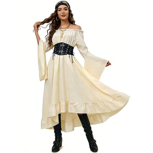 Disfraz de Pirata de Halloween para Mujer, Vestido de Fiesta Renacentista con Mangas de Campana y Hombros Descubiertos - Product Image 5