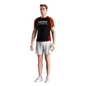 Chemises de compression anti-UV et anti-transpiration, tissu extensible quadridirectionnel, coutures plates pour BJJ Jiu-Jitsu - Product Image 2