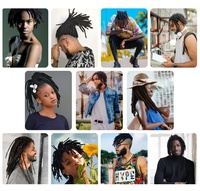 Extension de tissage de cheveux péruviens Remy pour Homme Goddess Locs Rasta Locs