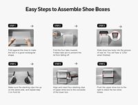 Clemate Boîte de rangement à chaussures XL améliorée, durable et peu encombrante, lot de 12, empilable, en plastique transparent avec porte transparente frontale, organisateur