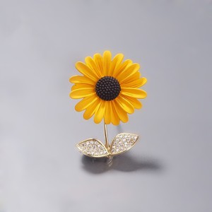 Broche de girasol, estilo nicho para <span class=keywords><strong>mujer</strong></span>, lindo accesorio de lujo para traje o suéter - Product Image 2
