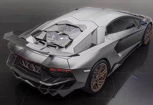 Capot et cache-moteur en fibre de carbone, état neuf, pour Lamborghini LP700 LP720, style prise d'air, pare-chocs de voiture - Product Image 6