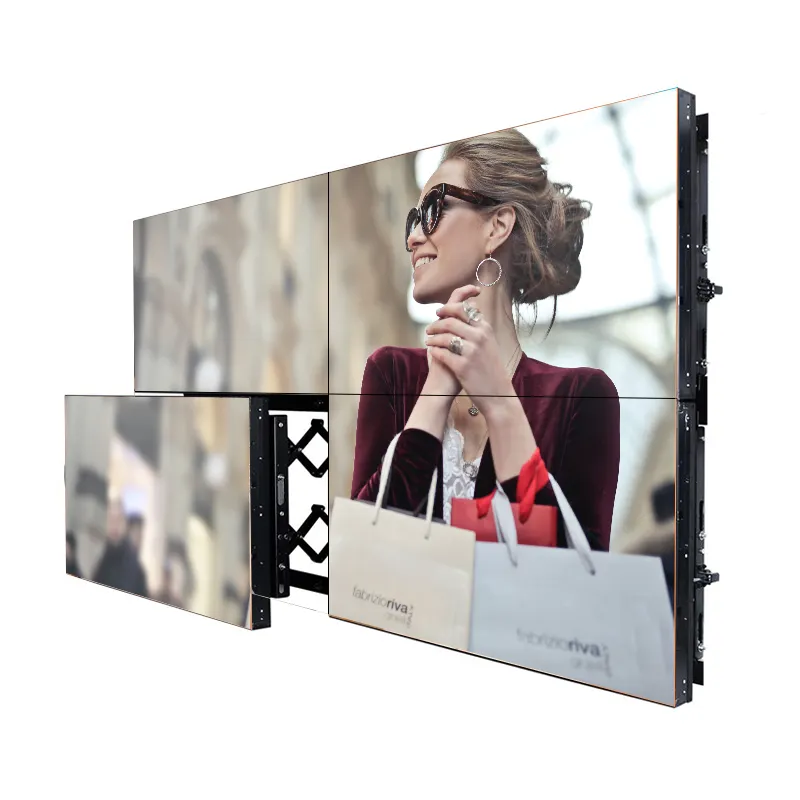 Écran publicitaire de 43 pouces 3x3 4x4 LCD panneau d'affichage système de vidéosurveillance écrans 3d 4d LCD mur vidéo