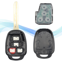 Coque de clé de voiture télécommandée MS 3 + 1 boutons pour Toyota RC Auto Vehicle Replacement Housing avec TOY43 Blade
