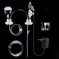Kit DIY Générateur de CO2 pour Aquarium avec Diffuseur de Valve, Dispositif de Pression et de Débit d'Air pour Plantes Aquatiques