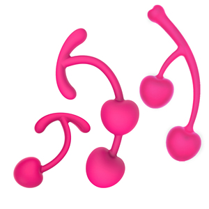 Vente flash Boules de <span class=keywords><strong>Kegel</strong></span> en silicone souple Cerise Haltères vaginaux Boules de <span class=keywords><strong>Kegel</strong></span> Exercice du plancher pelvien Boules vaginales pour femmes - Product Image 1