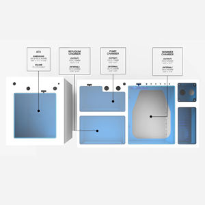 ตู้ปลาทะเลขนาดใหญ่ 6 ฟุต 220 แกลลอน กระจกใสพิเศษ 19 มม. พร้อมตู้และซัมพ์อะคริลิค - Product Image 6