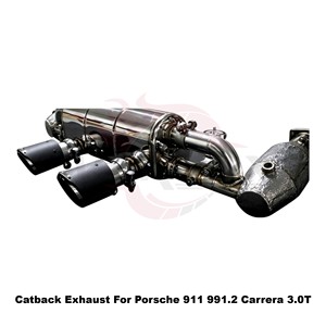 ระบบท่อไอเสียแบบ Catback พร้อมวาล์ว Vortex SS304 ป้องกันความร้อน สำหรับ Porsche 911 991.2 Carrera 3.0T ปี 2015-2018 ติดตั้งได้โดยตรง - Product Image 6