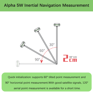 Station RTK Alpha 5W version internationale haute précision multi-constellations 5G/Bluetooth avec émetteur-récepteur intégré haute puissance IP67 - Product Image 2