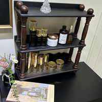 Étagère de Rangement de Bureau au Design Moderne pour Cuisine et Bureau, Compartiment Rectangulaire pour Parfums et Techniques d'Injection, Bois et Aluminium