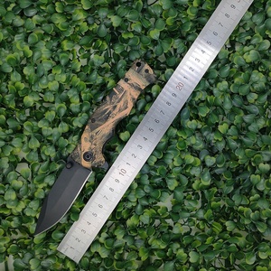 Couteau tactique de camouflage pour la jungle, l'entraînement et la cueillette, lame noire <span class=keywords><strong>en</strong></span> acier inoxydable, couteau de poche pliable pour la randonnée - Product Image 3