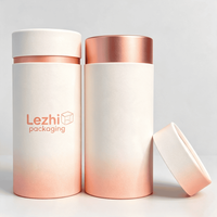 Tube d'emballage cylindrique personnalisé en carton biodégradable pour grains de café, feuilles de thé et huiles essentielles