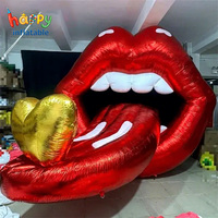 Ballon à lèvres gonflable géant rouge DIY pour la promotion de marques cosmétiques, défilé de mode, décoration de scène