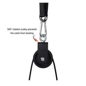 Système de <span class=keywords><strong>poulie</strong></span> de gymnastique réglable | Machine à câbles pour usage domestique et commercial | Entraîneur fonctionnel avec fixation de câble métallique en acier - Product Image 3