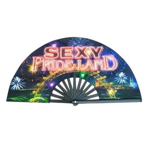 Abanico de Mano Grande de Bambú Premium de 33 cm con Diseño de Araña Altamente Reflectante y Técnica Pintada para Fiestas - Product Image 4