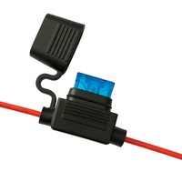 Portafusibles en Línea 12AWG 10A 15A 20A 30A ATC ATO Impermeable para Automóvil, Motocicleta, Marino, 12V 24V con Cubierta, Paquete de 5