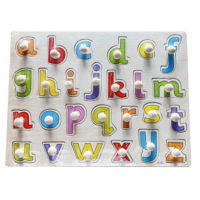 Multiplex/Hout Alfanumerieke handgreeppuzzel Dieren Fruit Cognitieve puzzelbord Montessori Educatief speelgoed voor peuters (0-4 jaar)