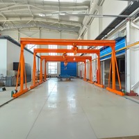 Grue portique intérieure/extérieure pour déchargement, hauteur de levage 5m, capacité 2-6 tonnes, 3 tonnes, sans rail, omnidirectionnelle, fonctionnement stable, garantie 1 an