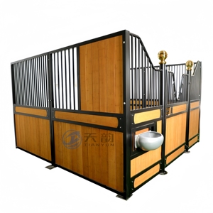 Vente d'écurie préfabriquée galvanisée portative pour chevaux extérieure temporaire et mobile granges avec toit Cavalli Stalle - Product Image 6