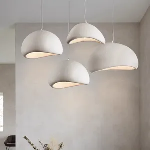 Moderne Japanse Ontwerpers Creatieve Eenvoud Licht Luxe Kunst Crème Stijl Steen Hanglamp Voor Woonkamer Hotel