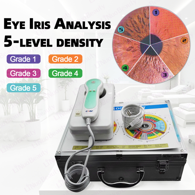 Desktop Iridology Camera EU/JP Plug Face Analyzer Protection Equipment-Eye Iriscope Iris Scanner Detection