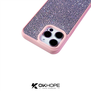 Thiết Kế Kim Cương Sang Trọng Bling Long Lanh PC Cứng Bảo Vệ Trường Hợp Mạ Điện Khung Cô Gái Điện Thoại Bìa Cho Iphone 11 12 13 14 15 - Product Image 5