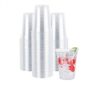 Gobelets jetables promotionnels en PET 12 oz sans BPA pour boissons froides, logo personnalisé imprimé, prix usine abordable - Product Image 2