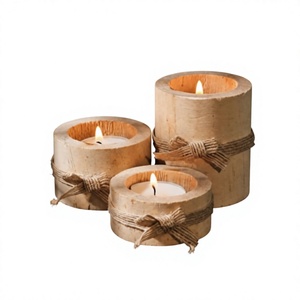 Wooden Rectangle Durable <b>Tea</b> Light Holder Set Handmade Eco Friendly Christmas Home Decoration - Product Image 1