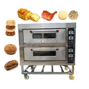 Industrial Bakery Electric Double Deck 1/2/3/4 Layers/deck French Baguette Pizza Biscuit Oven for Bake Pita