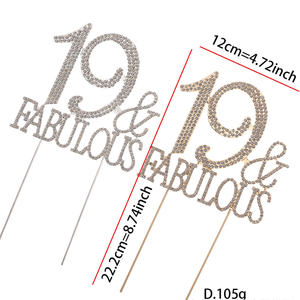 Adorno de <span class=keywords><strong>feliz</strong></span> <span class=keywords><strong>cumpleaños</strong></span> profesional personalizado, suministros para fiestas, velas de lujo, decoraciones, <span class=keywords><strong>19</strong></span> números, adorno para tarta de <span class=keywords><strong>cumpleaños</strong></span> - Product Image 3