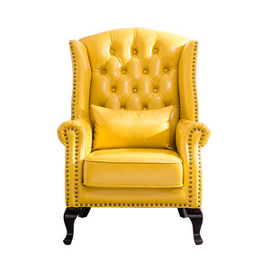 Cloué bras en <span class=keywords><strong>cuir</strong></span> pu wingback déclaration chaise antique <span class=keywords><strong>vert</strong></span> <span class=keywords><strong>vintage</strong></span> en <span class=keywords><strong>cuir</strong></span> bouton tufté canapé <span class=keywords><strong>fauteuil</strong></span> - Product Image 2