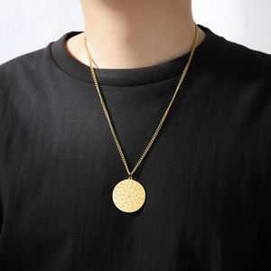 Collier Myshape Ancient 72 <span class=keywords><strong>Noms</strong></span> en acier inoxydable plaqué or, pendentif hexagramme biblique juif, Kabbale, gravure au laser, bijoux - Product Image 4