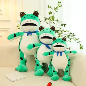 Sell baby green frog doll plush toy girl bed with sleeping doll warm heart with children birthday gifts