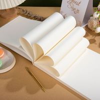 Nouveau livre d'or de marque logo personnalisé velours lin couverture papier ordinaire carnet de notes Quinceanera livre de chèques pour mariage