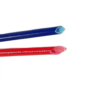 Теплозащитный Электрический силиконовый покрытый Теплоизоляционный Стекловолоконный Плетеный пожарный рукав для кабеля