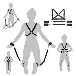 Ensemble de harnais de retenue à genouillères réglables et imperméables, menottes pour mains et jambes, accessoires pour jouets sexuels pour adultes, OEM, <span class=keywords><strong>bondage</strong></span> privé - Product Image 1