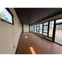 Rumah Kontainer Kaca Prefab 20ft, Kabin Mewah, Kantor Portabel, Ruang Pamer Modular, Rumah Bar, Gym, Semua dari Baja