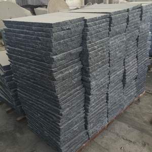 Tự nhiên màu xanh đậm <span class=keywords><strong>porphyry</strong></span> lát đá cuội lưới ủng hộ Fan Shape porfido lát sân vườn đá gạch lưới trên Net - Product Image 4